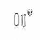 14mm ZINZI Sterling Silver Stud Earrings Oval ZIO2210