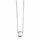 ZINZI Sterling Silver Necklace 43cm with Shiny Coin (15mm) to Engrave ZIC2345