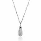 23mm ZINZI silver drop pendant set with white cubic zirconias ZIH2669 (without chain)