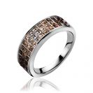 ZINZI Sterling Silver Ring Brown ZIR1165C