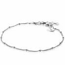 ZINZI Sterling Silver Curb Chain Bracelet with Beads 17-20cm ZIA2181