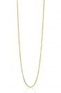 45cm ZINZI 14K Gold Curb Chain Necklace 1mm width ZGLG45-1