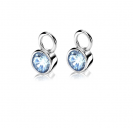 ZINZI Sterling Silver Earrings Pendants 7mm Round Light Blue ZICH1486B (excl. hoop earrings)