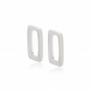 16mm ZINZI Earrings Pendants Rectangle in White Agate ZICH2229 (excl. hoop earrings)