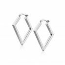 20mm ZINZI Sterling Silver Trendy Hoop Earrings Square Shape width tube 2mm ZIO2336