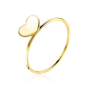 ZINZI 14K Gold Ring Heart ZGR214