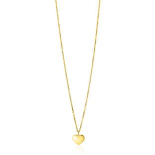 ZINZI Gold 14 kt Necklace Heart Pendant 8mm 43cm ZGC312