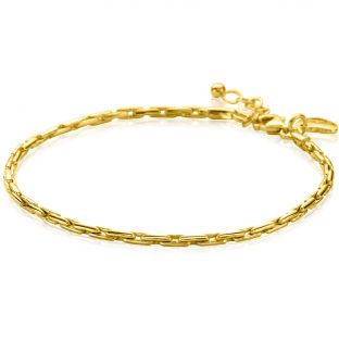 ZINZI gold plated silver link bracelet 2.3mm wide 18-21cm ZIA2648G