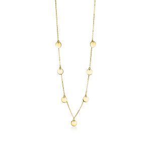 ZINZI 14K Gold Necklace Coins 45cm ZGC167