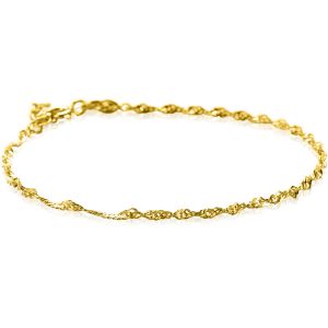 ZINZI Gold 14 karat gold solid Singapore bracelet 1.8mm wide 17-19cm ZGA501
