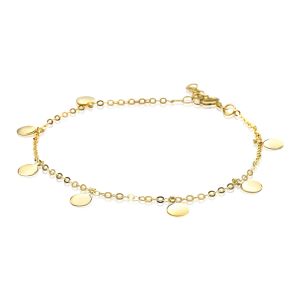 ZINZI 14K Gold Bracelet Coins ZGA167