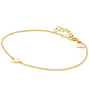 ZINZI 14K Gold Bracelet Heart Pendant 6mm ZGA312