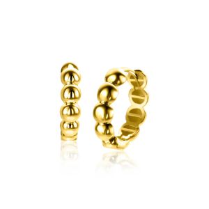 13mm ZINZI 14K Gold Hoop Earrings Beads 13mm x 3,3mm ZGO432