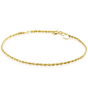 ZINZI 14K Gold Cord Bracelet 1,6mm width 17-19cm ZGA398