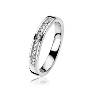 ZINZI Sterling Silver Stackable Ring White ZIR1476