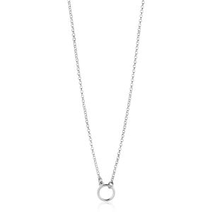 ZINZI Sterling Silver Necklace with Open Circle 40-45cm ZIC2523