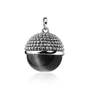 ZINZI Sterling Silver Sphere Pendant Black ZIH792Z