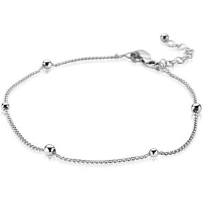 ZINZI Sterling Silver Anklet Beads 23+4cm ZIE987