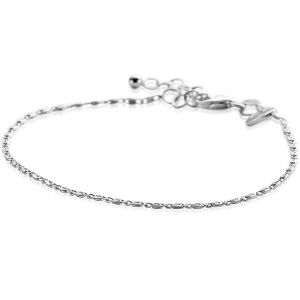 ZINZI Sterling Silver Scroll Chain Bracelet with Double Twisted Chains width 1,6mm 17-20cm ZIA2479