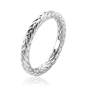 ZINZI Sterling Silver Ring Rope Design 2,6mm width ZIR2553