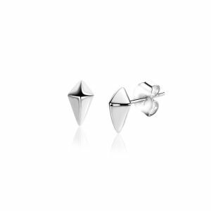 7mm ZINZI Sterling Silver Stud Earrings Diamond-shape ZIO2503