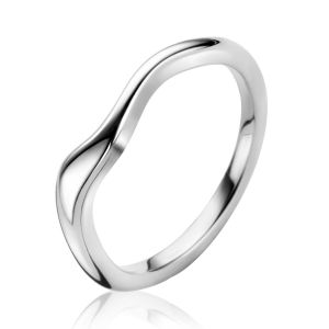 ZINZI silver ring organically shaped 3.5mm wide ZIR2627