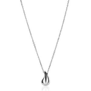 ZINZI silver jasseron necklace 42-45cm with organically shaped pendant 18mm ZIC2636