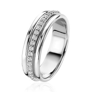 ZINZI Sterling Silver Chic Ring Multi-look White ZIR2049