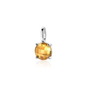 ZINZI Sterling Silver Pendant Round Yellow ZIH2072G