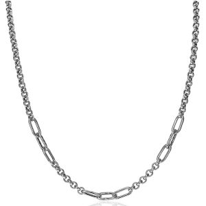 ZINZI Sterling Silver Necklace Rolo en Oval Chains 5,5mm 45cm ZIC2205