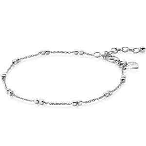 ZINZI Sterling Silver Bracelet with Small Cubes 17-20cm ZIA2218
