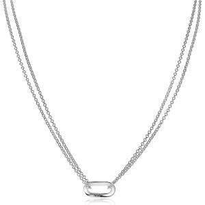 ZINZI Sterling Silver Necklace Oval Clasp 45cm ZIC2060Z