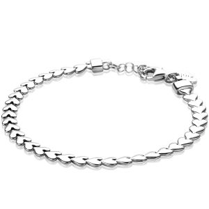 ZINZI Sterling Silver Bracelet Hearts width 4,5mm ZIA1798