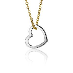 12mm ZINZI Sterling Silver Pendant Open Heart ZIH2197 (excl. necklace)