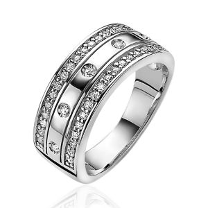 ZINZI Sterling Silver Multi-look Ring White Zirconia ZIR830