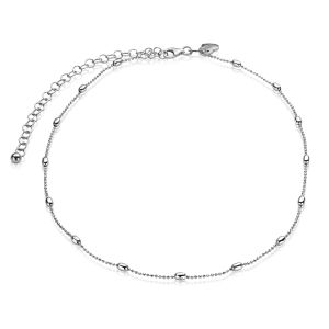 ZINZI Sterling Silver Anklet Ovals 23+4cm ZIE1232