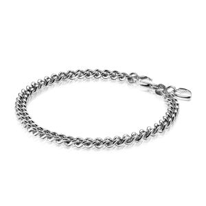 ZINZI Sterling Silver Curb Chain Bracelet width 4,5mm 18,5cm ZIA1414