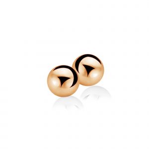 6mm ZINZI Rose Gold Plated Sterling Silver Stud Earrings Bead ZIO808R