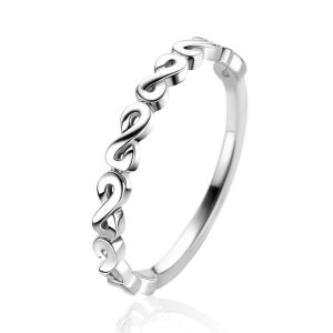 ZINZI Sterling Silver Stackable Ring 7 Infinity Chains width 2,6mm ZIR2500