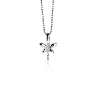 ZINZI Sterling Silver Pendant Dragonfly White ZIH1887