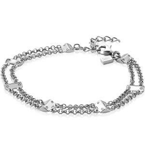 ZINZI Sterling Silver Multi-look Chain Bracelet by Dutch Designer Mart Visser MVA21