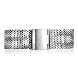 ZINZI Stainless Steel Mesh Strap Silver Colored 18mm RETBAND1