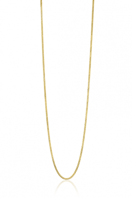 42cm ZINZI 14K Gold Curb Chain Necklace 0,8mm width ZGLG42-08