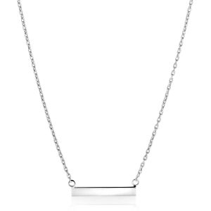 Zinzi Sterling Silver Necklace 45cm with Shiny Plate to Engrave ZIC2344