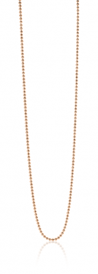 42cm ZINZI Rose Gold Plated Sterling Silver Beads Necklace ZILC-B42R