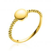 ZINZI 14K Gold Ring Beads Circle 6.5 mm ZGR399