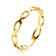ZINZI 14K Gold Ring Oval Chain 3mm width ZGR368