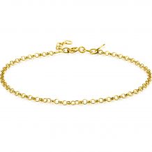 ZINZI 14K Gold Rolo Chain Bracelet 2,2mm width 18-20cm ZGA441