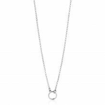 ZINZI Sterling Silver Necklace with Open Circle 40-45cm ZIC2523