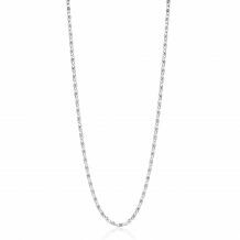 ZINZI Sterling Silver Scroll Chain Necklace with Double Twisted Chains width 42-45cm ZIC2479